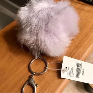 NWT! Lane Bryant Lavender Pom Key Fob